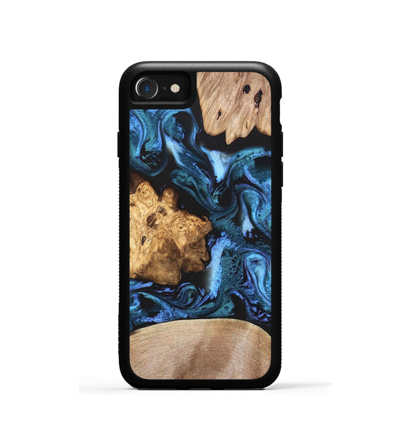 iPhone SE Wood Phone Case - Amalia (Blue, 820358)