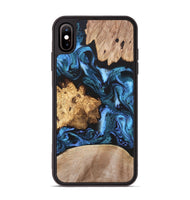 iPhone Xs Max Wood Phone Case - Amalia (Blue, 820358)