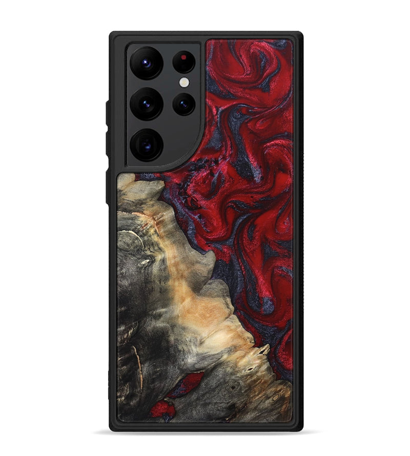 Galaxy S22 Ultra Wood Phone Case - Mozelle (Red, 820366)