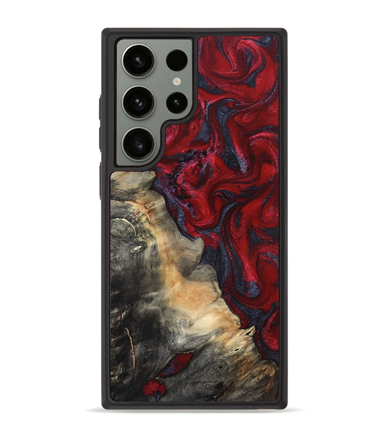 Galaxy S23 Ultra Wood Phone Case - Mozelle (Red, 820366)