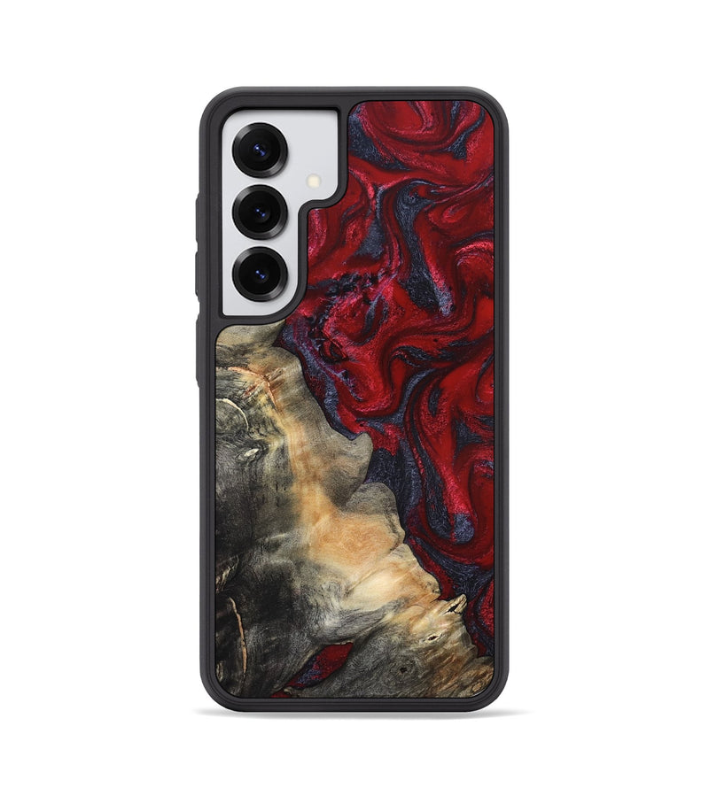 Galaxy S25 Wood Phone Case - Mozelle (Red, 820366)