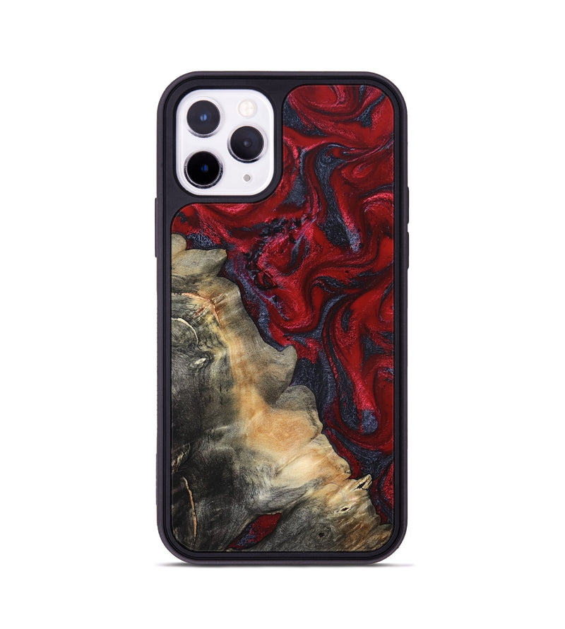 iPhone 11 Pro Wood Phone Case - Mozelle (Red, 820366)