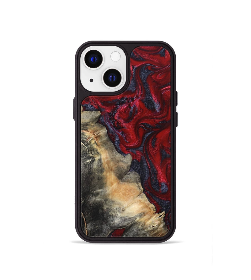 iPhone 13 mini Wood Phone Case - Mozelle (Red, 820366)