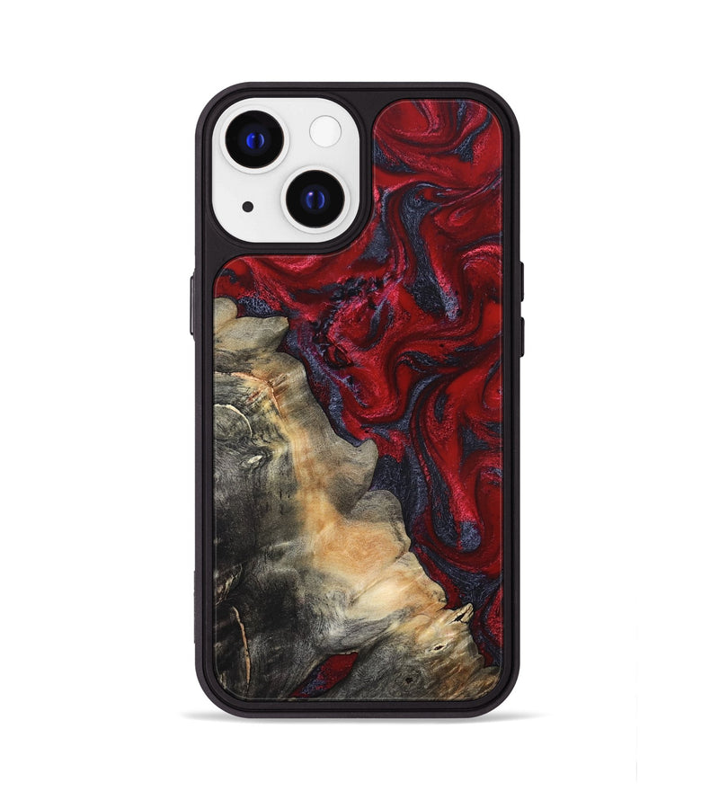 iPhone 13 Wood Phone Case - Mozelle (Red, 820366)