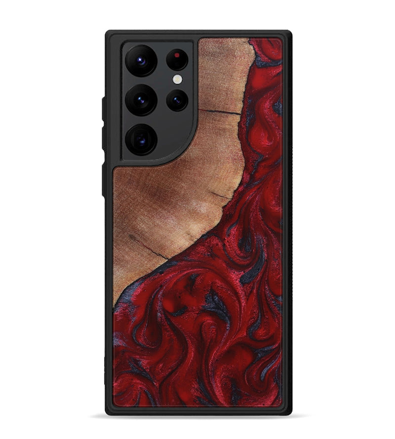 Galaxy S22 Ultra Wood Phone Case - Akira (Red, 820367)