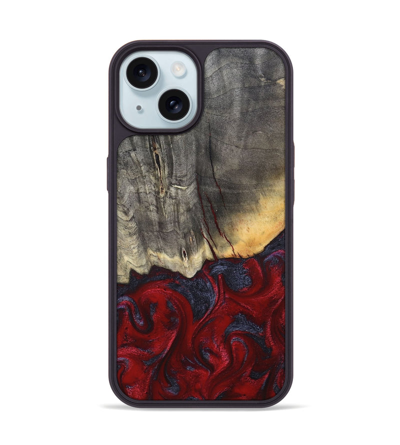iPhone 15 Wood Phone Case - Arjun (Red, 820368)