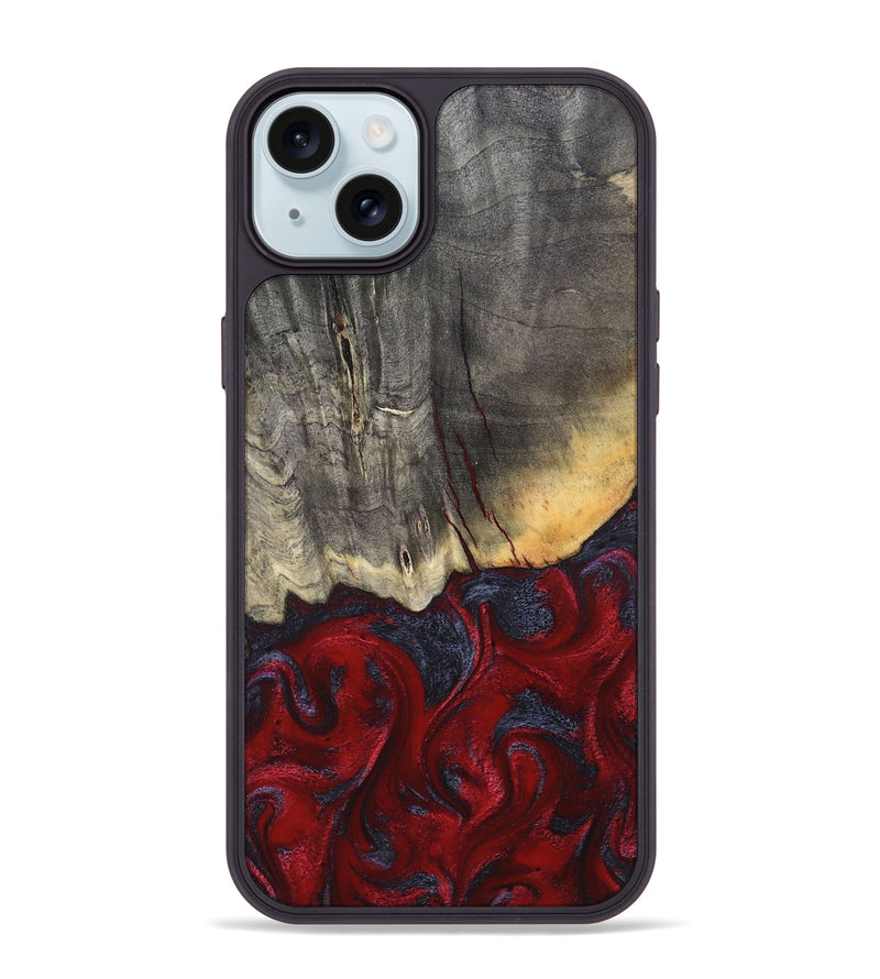 iPhone 15 Plus Wood Phone Case - Arjun (Red, 820368)