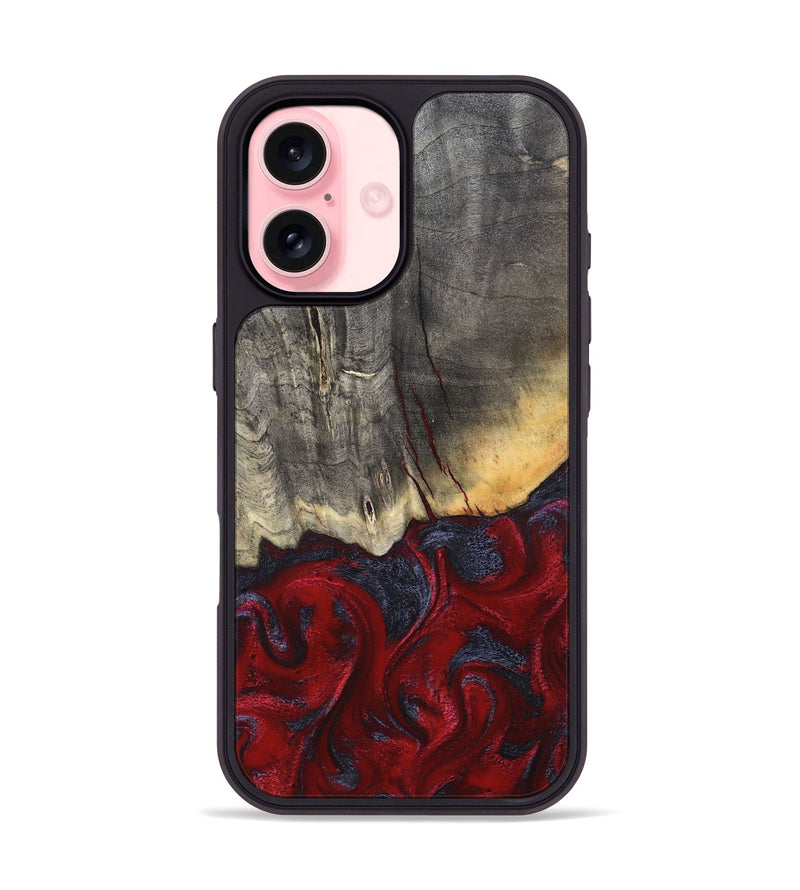 iPhone 16 Wood Phone Case - Arjun (Red, 820368)