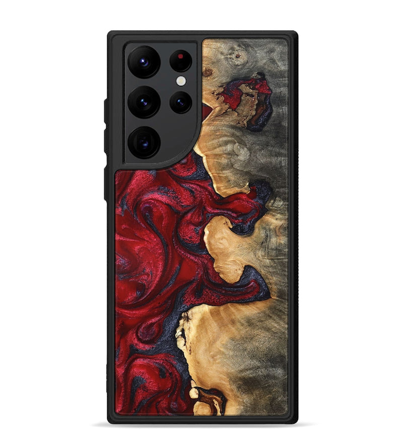 Galaxy S22 Ultra Wood Phone Case - Cortney (Red, 820369)