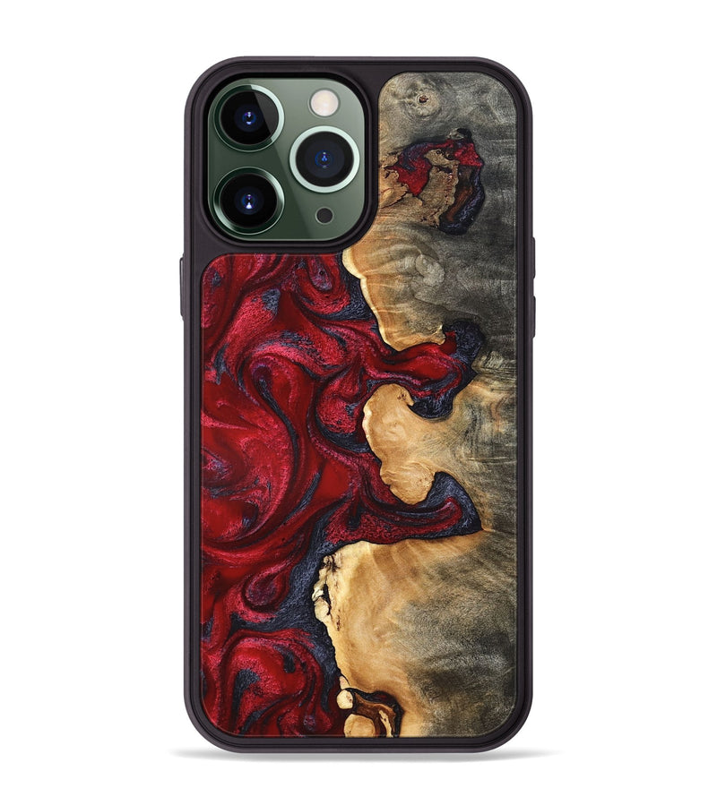 iPhone 13 Pro Max Wood Phone Case - Cortney (Red, 820369)
