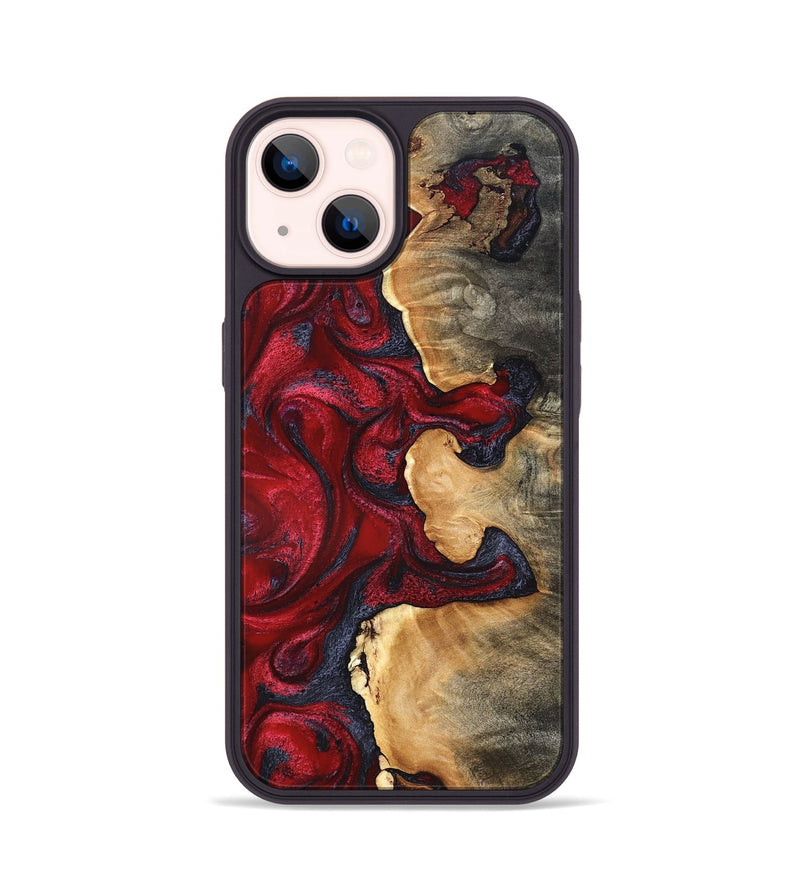 iPhone 14 Wood Phone Case - Cortney (Red, 820369)