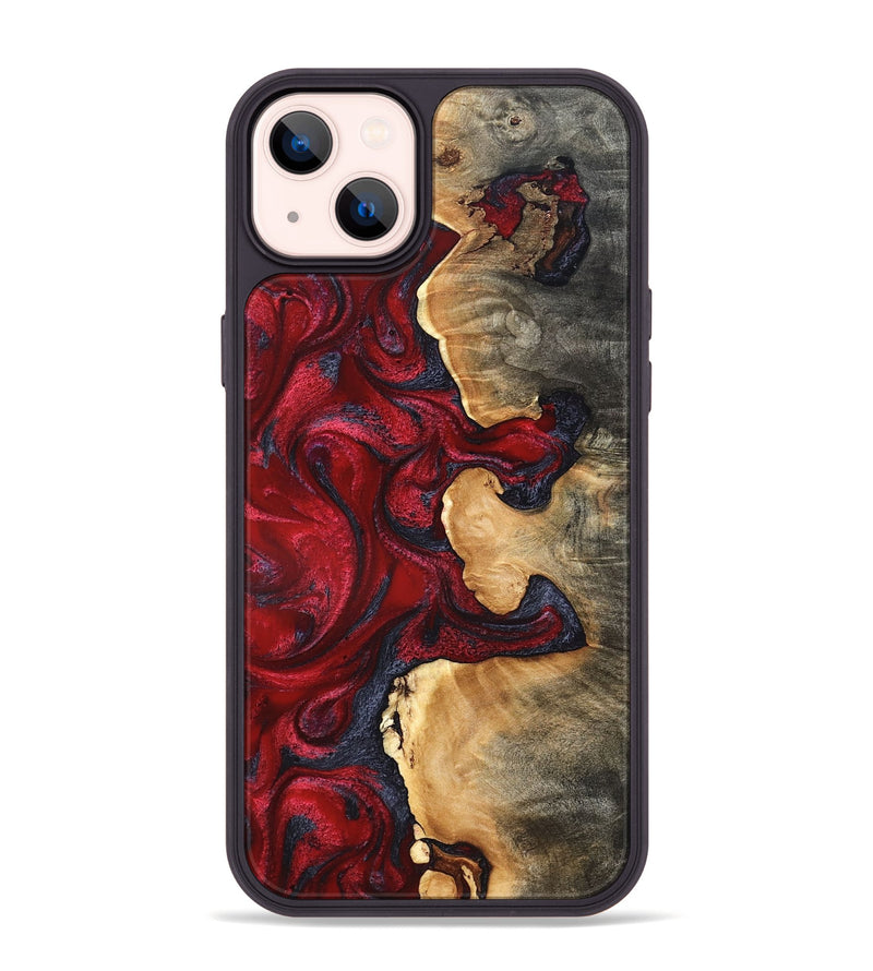 iPhone 14 Plus Wood Phone Case - Cortney (Red, 820369)