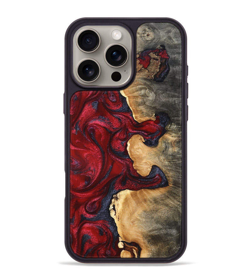 iPhone 16 Pro Max Wood Phone Case - Cortney (Red, 820369)