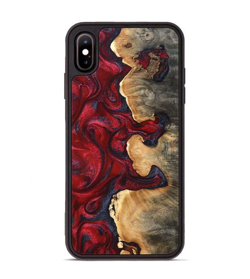 iPhone Xs Max Wood Phone Case - Cortney (Red, 820369)