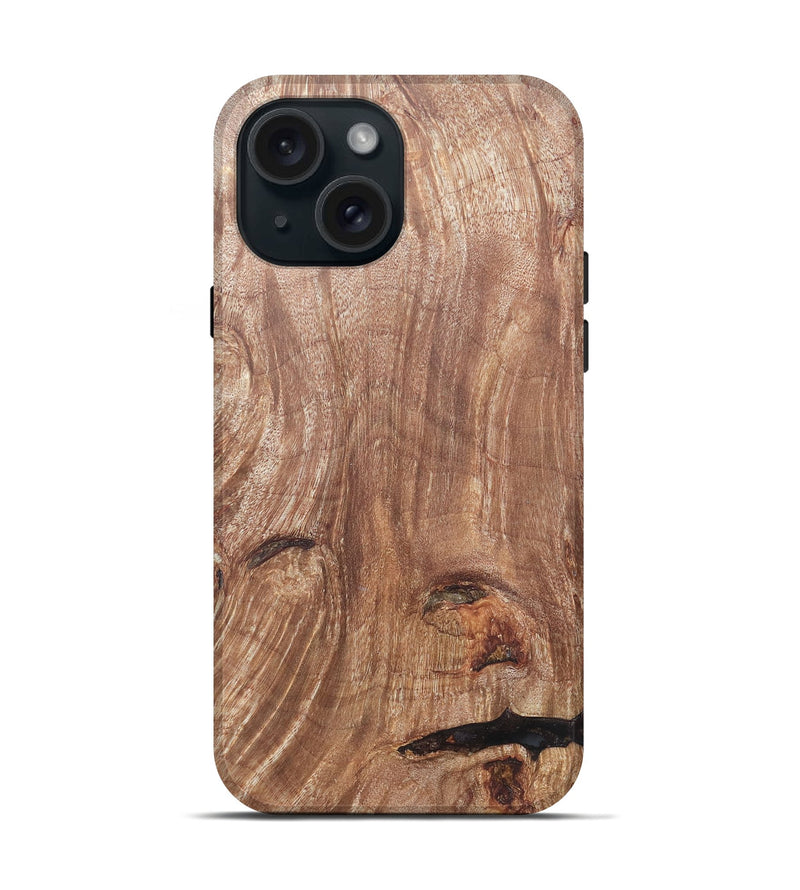 iPhone 15 Wood Live Edge Phone Case - Loula (Wood Burl, 820374)