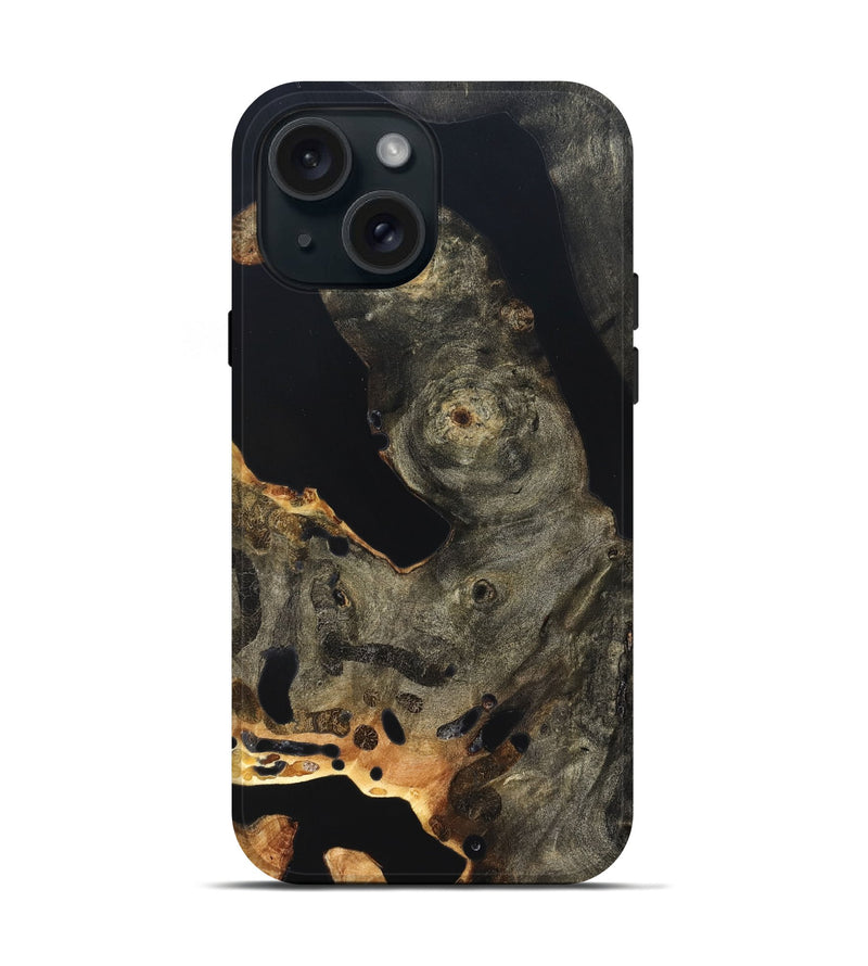 iPhone 15 Wood Live Edge Phone Case - Niki (Wood Burl, 820375)