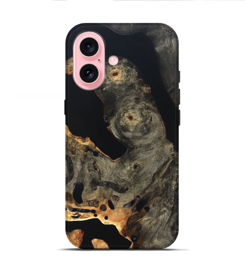 iPhone 16 Wood Live Edge Phone Case - Niki (Wood Burl, 820375)