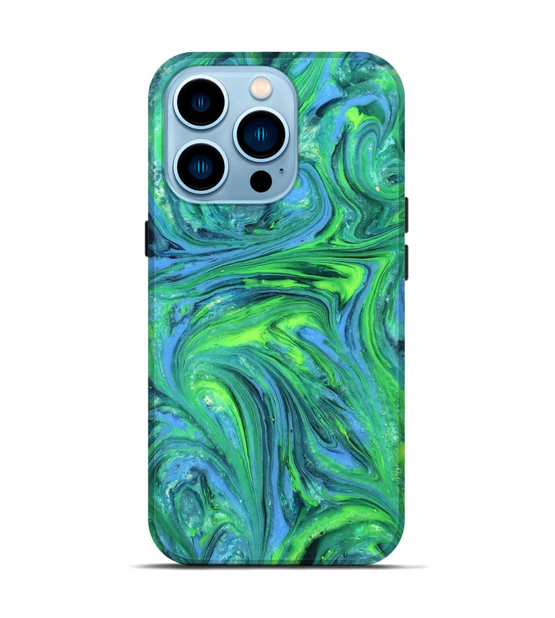 iPhone 14 Pro ResinArt Live Edge Phone Case - Rogelio (Neon, 820380)