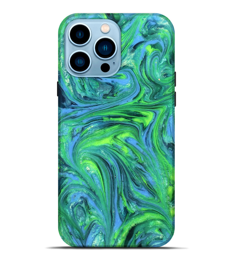 iPhone 14 Pro Max ResinArt Live Edge Phone Case - Rogelio (Neon, 820380)