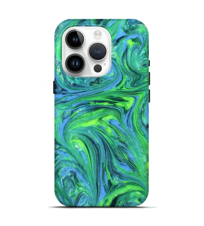iPhone 15 Pro ResinArt Live Edge Phone Case - Rogelio (Neon, 820380)
