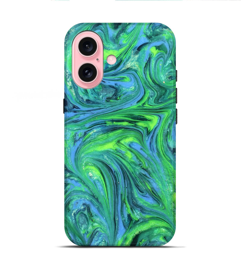 iPhone 16 ResinArt Live Edge Phone Case - Rogelio (Neon, 820380)