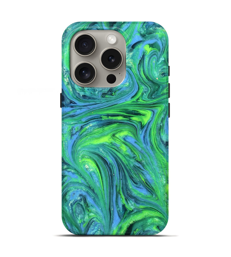 iPhone 16 Pro ResinArt Live Edge Phone Case - Rogelio (Neon, 820380)