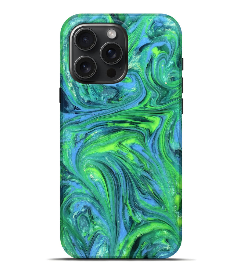 iPhone 16 Pro Max ResinArt Live Edge Phone Case - Rogelio (Neon, 820380)