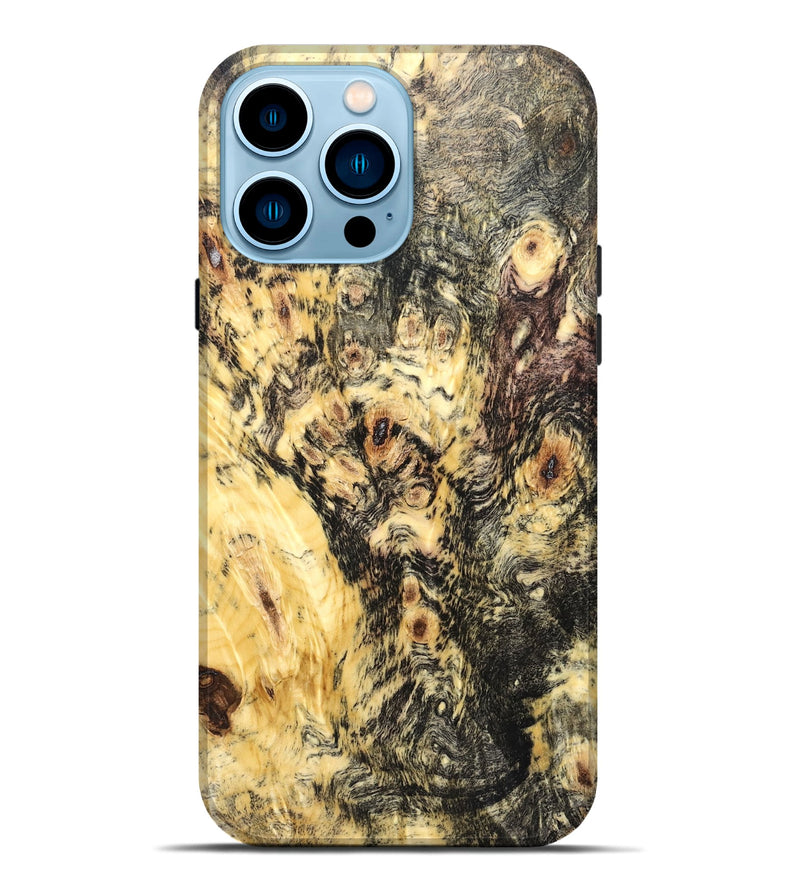iPhone 14 Pro Max Wood Live Edge Phone Case - Trevin (Wood Burl, 820381)