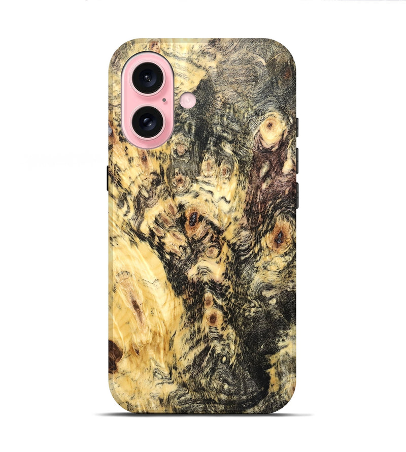 iPhone 16 Wood Live Edge Phone Case - Trevin (Wood Burl, 820381)
