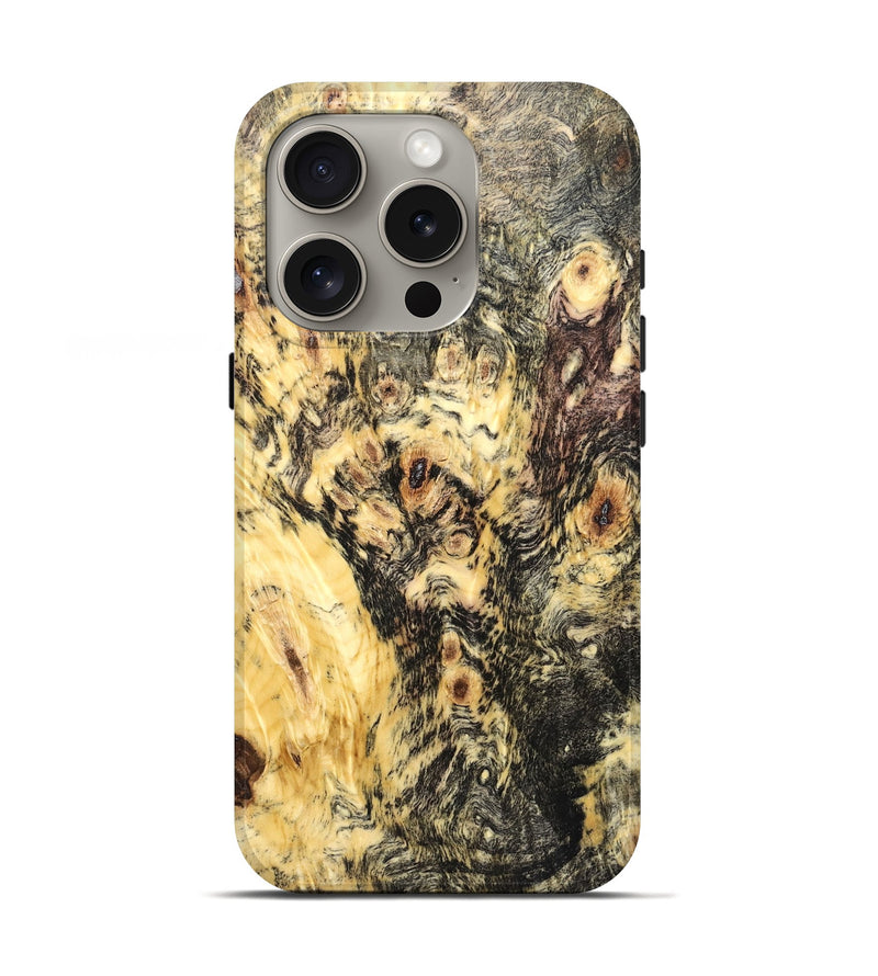 iPhone 16 Pro Wood Live Edge Phone Case - Trevin (Wood Burl, 820381)