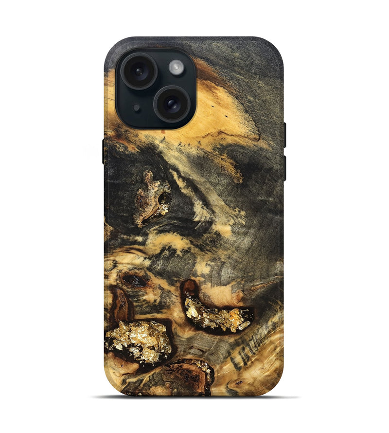 iPhone 15 Wood Live Edge Phone Case - Otis (Wood Burl, 820382)