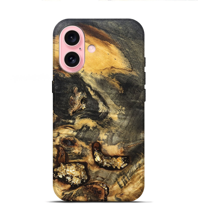 iPhone 16 Wood Live Edge Phone Case - Otis (Wood Burl, 820382)