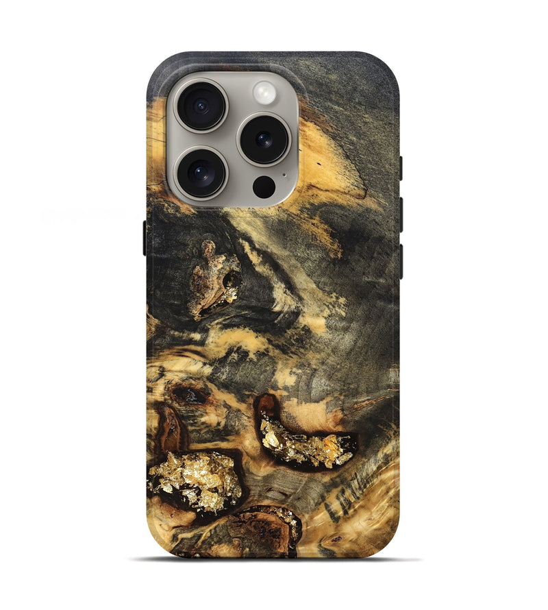 iPhone 16 Pro Wood Live Edge Phone Case - Otis (Wood Burl, 820382)