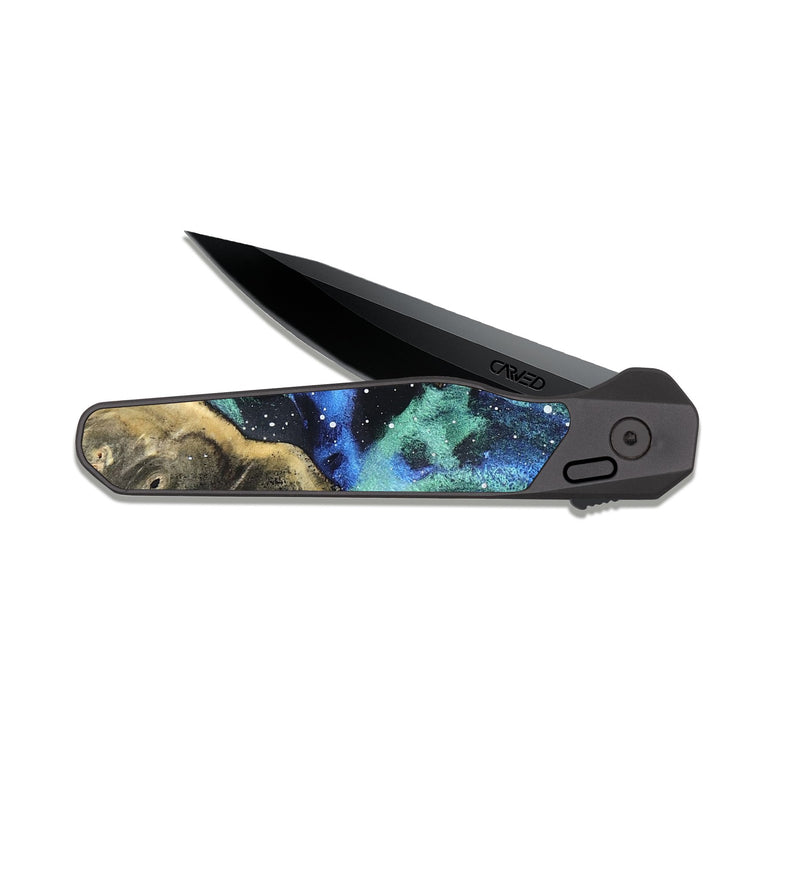 EDC Dark Slate Wood Pocket Knife - Karyn (Cosmos, 820384)