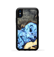iPhone Xs Wood Phone Case - Emir (Blue, 820390)