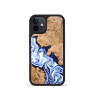iPhone 12 mini Wood Phone Case - Twila (Blue, 820391)