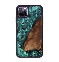 iPhone 11 Pro Max Wood Phone Case - Enoch (Green, 820393)