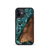 iPhone 12 mini Wood Phone Case - Enoch (Green, 820393)