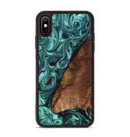 iPhone Xs Max Wood Phone Case - Enoch (Green, 820393)