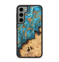 Galaxy S23 Plus Wood Phone Case - Kailani (Teal & Gold, 820395)