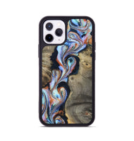iPhone 11 Pro Wood Phone Case - Merton (Teal & Gold, 820396)