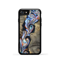 iPhone SE Wood Phone Case - Merton (Teal & Gold, 820396)