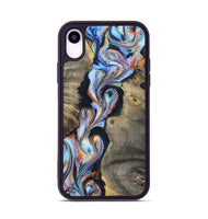 iPhone Xr Wood Phone Case - Merton (Teal & Gold, 820396)