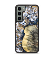 Galaxy S23 Plus Wood Phone Case - Dillion (Teal & Gold, 820397)