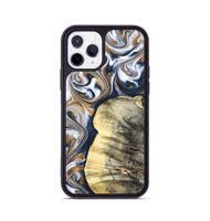 iPhone 11 Pro Wood Phone Case - Dillion (Teal & Gold, 820397)