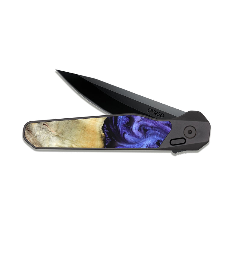 EDC Dark Slate Wood Pocket Knife - Stoney (Purple, 820399)