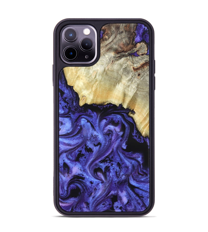 iPhone 11 Pro Max Wood Phone Case - Stoney (Purple, 820399)