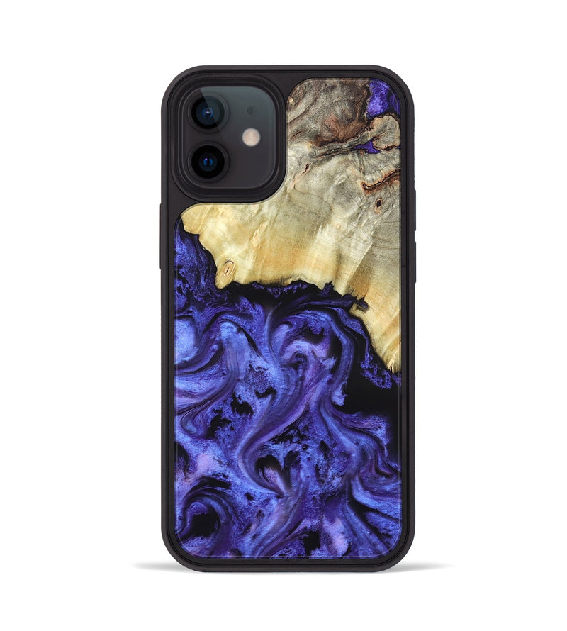 iPhone 12 Wood Phone Case - Stoney (Purple, 820399)