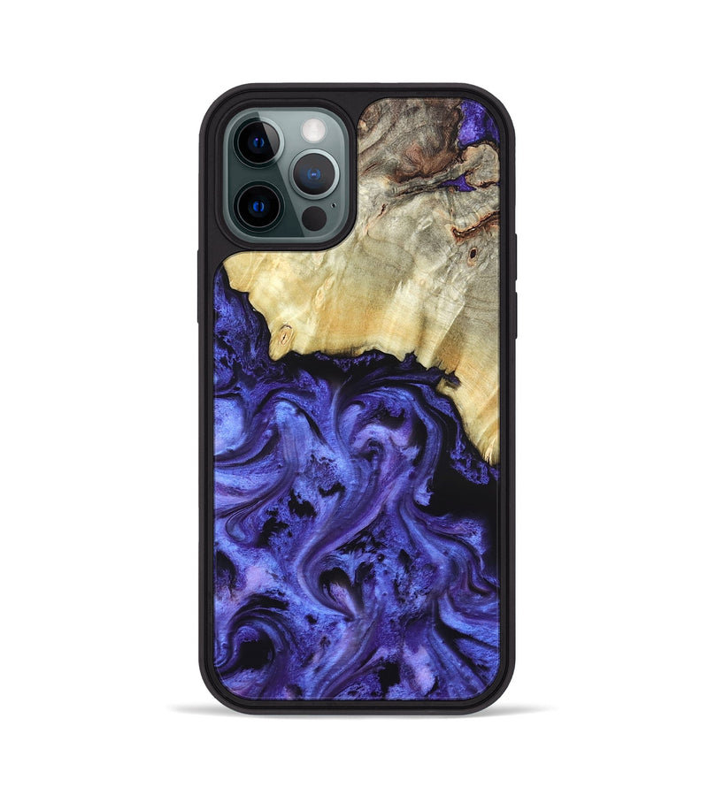 iPhone 12 Pro Wood Phone Case - Stoney (Purple, 820399)