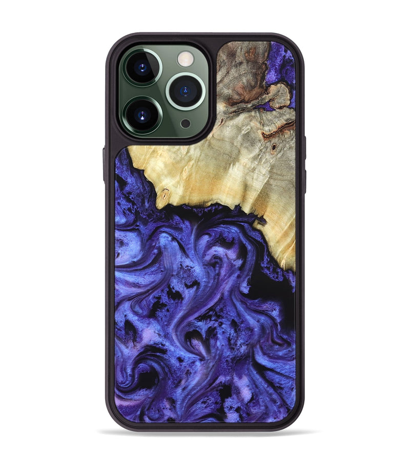 iPhone 13 Pro Max Wood Phone Case - Stoney (Purple, 820399)